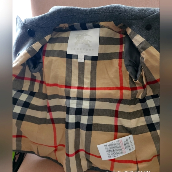 **SOLD** Authentic Burberry Wool Baby Peacoat - Picture 6 of 9